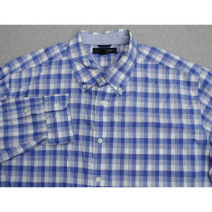 Tommy Hilfiger Shirt Mens Size XL Check Long Sleeve 100% Cotton Button-Down